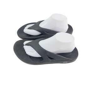 Oofos Brand Flip-Flops For Women, Size 9, Black Color.